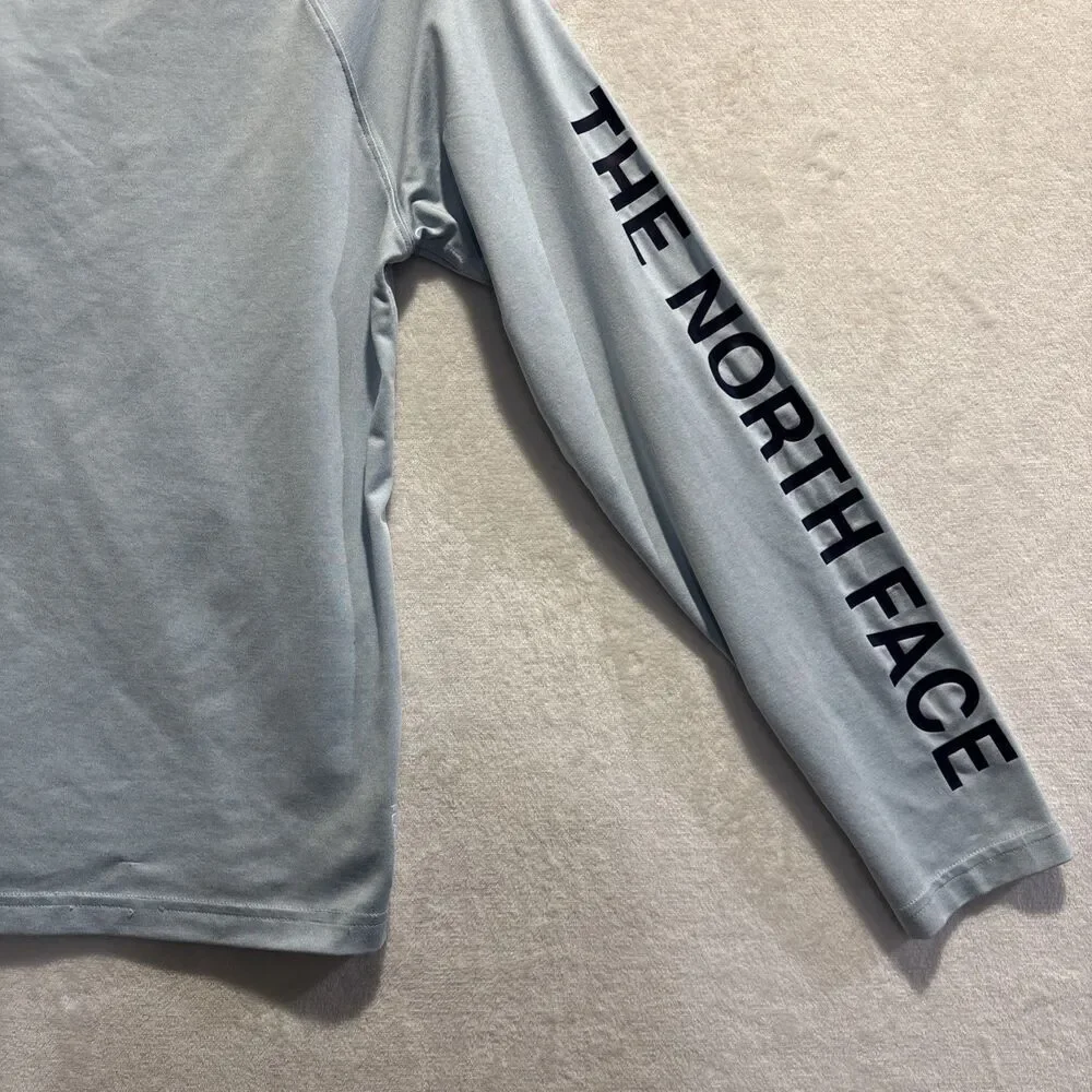 THE NORTH FACE UPF40+ Girl's Size Large 14/16 Blue Long Sleeve Sun & Swim Shirt